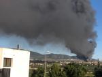 Fotograf&iacute;a del incendio en Og&iacute;jares, Granada.