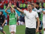 Luis Enrique celebra el pase de Espa&ntilde;a a semifinales de la Eurocopa