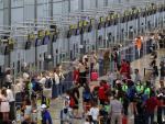 Turistas en el aeropuerto de la Costa del Sol, en M&aacute;laga, el 1 de julio de 2020.