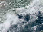 La tormenta tropical Elsa, en el sureste de EE UU, a las 14:21 hora local (18:21 GMT) del 7 de julio de 2021.