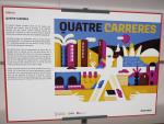 Panel e ilustraci&oacute;n de la futura parada de Quatre Carreres.