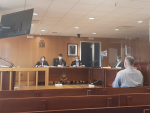 Acusado en la sala de vistas de la Audiencia Provincial de Pontevedra