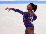 Simone Bilesacapara focos en los Juegos Olímpicos de Tokio.