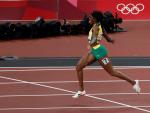 Elaine Thompson, ganando la prueba de 200 metros de los Juegos Ol&iacute;mpicos de Tokio