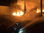 Controlado un incendio en una nave de palets en el polígono San Cristóbal de Valladolid