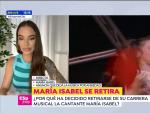 La cantante Mar&iacute;a Isabel en el programa 'Espejo p&uacute;blico'.