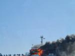 Incendiado un barco de transporte de ganado sin cargar en el Puerto de Tarragona