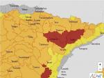 Aviso de nivel rojo este sábado por temperaturas máximas en la Ribera del Ebro y el sur de Huesca