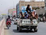 Una milicia de talibanes en Kandahar.