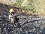 El incendio en el Monte San Lorenzo se da por &quot;controlado&quot; aunque no por extinguido