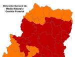 Alerta roja de peligro de incendios forestales en varias zonas de Arag&oacute;n