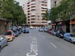 Imagen de la calle Joan Alcover, en Palma, donde la ambulancia ha atendido al ladr&oacute;n.
