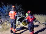 Fallece el conductor de un turismo al volcar en la carretera N-232, a la altura de Alca&ntilde;iz (Teruel)