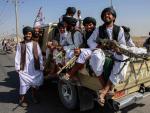 Talibanes celebrando la toma de Afganist&aacute;n.