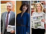 Jos&eacute; Joly, Irene Vallejo y News Media Europe, galardonados en los Premios Henneo 2021.
