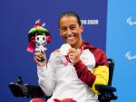 Teresa Perales, con su medalla de plata en los 50 espalda S5 de los Juegos Paral&iacute;mpicos de Tokio
