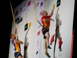 Erik Noya, durante el Mundial de Escalada de Mosc&uacute;