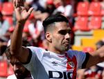 Falcao celebra su primer gol con el Rayo Vallecano