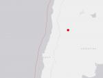 Localizaci&oacute;n del terremoto en la regi&oacute;n fronteriza de San Mart&iacute;n en Argentina.