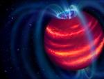 Impresión artística del descubrimiento apodado Elegast. Los bucles azules representan las líneas del campo magnético
ASTRON/DANIELLE FUTSELAAR
  (Foto de ARCHIVO)
10/11/2020