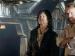 Sigourney Weaver y Ridley Scott en el set de 'Alien, el octavo pasajero'