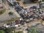 Esta intersecci&oacute;n de dos avenidas en Sao Paulo, Brasil, muestra el caos que se puede llegar a formar en las carreteras con los coches. (Foto: Reddit/RAEL_ATK)