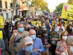 Manifestación vecinal en Retiro por el fin de las terrazas Covid