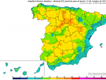 Mapa meteorológico de España.
