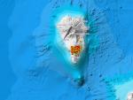 Localización de los terremotos en la isla de La Palma en los últimos tres días.