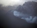 El volcán de La Palma este domingo, cuando cumple 50 días desde su erupción.