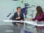 Mat&iacute;as Prats y M&oacute;nica Carrillo conversan al final del informativo de 'Antena 3 Noticias'.