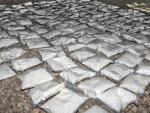 Un centenar de bolsas con la droga conocida como 'captagón', incautadas a Estado Islámico en Siria en 2018.