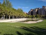 El Ayuntamiento de Huesca invierte 26.700 euros en la instalación de luminarias LED en el Parque Miguel Servet