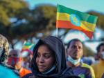 Acto de protesta en Adís Abeba, en el primer aniversario del conflicto en la región de Tigray.