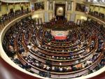 Panorámica del hemiciclo del Congreso de los Diputados, durante el acto conmemorativo del 40 Aniversario de la Constitución Española.