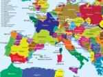 Mapa de Europa si los movimientos nacionalistas triunfaran.
