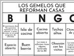 Bingo de 'Los gemelos reforman dos veces', creado por Alba García Nieto.