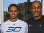 Stephen Curry y su padre, Dell Curry.