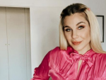 Ivana Icardi en una foto de su Instagram, con la blusa rosa de Zara.