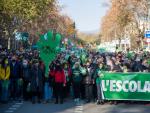Manifestación de Somescola contra el fallo del 25% de castellano en las aulas en Barcelona.