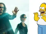 Poster de 'Matrix Resurrections' y Homer Simpson