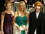 J.K. Rowling con los intérpretes de 'Harry Potter'