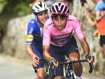 Egan Bernal, durante el Giro de Italia