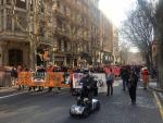 Unas 200 personas se manifiestan en Barcelona convocados por Marea Pensionista de Catalunya.