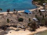 Da&ntilde;os causados por la erupci&oacute;n del volc&aacute;n Hunga Tonga Hunga Ha'apai en la isla de Atata, en Tonga, en una imagen a&eacute;rea tomada el 28 de enero de 2022.