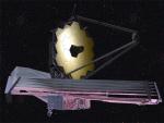 Concepci&oacute;n art&iacute;stica del telescopio espacial James Webb.