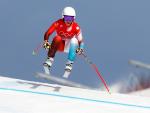 La suiza Lara Gut, durante la prueba del supergigante del esqu&iacute; alpino en los Juegos de Pek&iacute;n 2022.