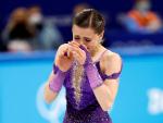 Kamila Valieva llora en Beijing.