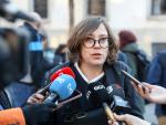 La diputada del Parlament de Catalu&ntilde;a y portavoz de la CUP, Eulalia Reguant, a su llegada al Tribunal Supremo para declarar por un presunto delito de desobediencia grave por no responder a Vox en el juicio del 1-O.
