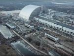 La central nuclear de Chern&oacute;bil, en Ucrania, en una captura de un v&iacute;deo distribuido por el Ministerio de Defensa de Rusia el 7 de marzo de 2022.